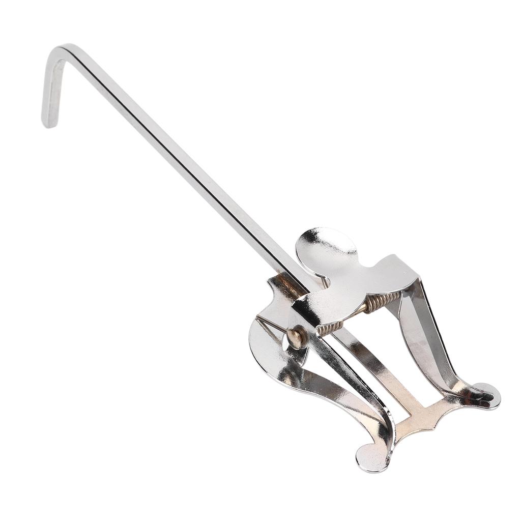 Saxophone Music Stand Clips Portable Elegant Metal Music Stand Page Holder for Music Page Silver