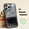 Чехол для телефона M-Motionless in W-White Band для iPhone 17,16,15,14,13,12,Plus,Pro,Max для магнитной беспроводной зарядки Magsafe