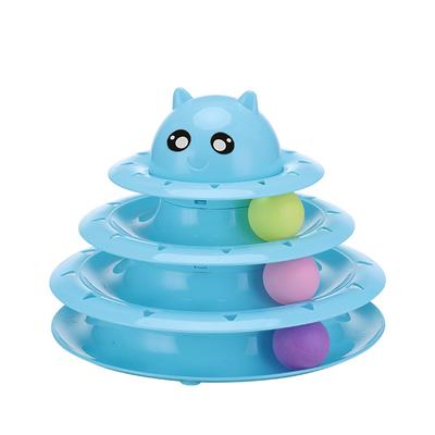 4 уровня, игрушка для домашних животных, кошек, тренировочная развлекательная тарелка, интерактивная башня, треки, диск, интеллект кошки, любопытный мяч, четырехместный диск