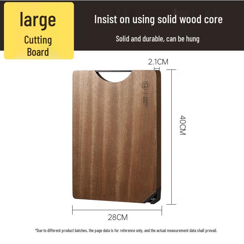 COOKER KING Wenge Wood Cutting Board with Sharpening Stone