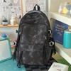 Schoolbag new niche design tie-dye schoolbag female junior high school student lightweight backpack college student leisure travel printed backpack