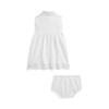 Polo Ralph Lauren Baby Girls Eyelet Stretch Mesh Polo Dress And Bloomer