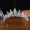 Свадебная корона в корейском стиле, сплав, кристалл, королевская повязка на голову, детская вечеринка, день рождения, корона, простой свадебный головной убор, аксессуары для волос