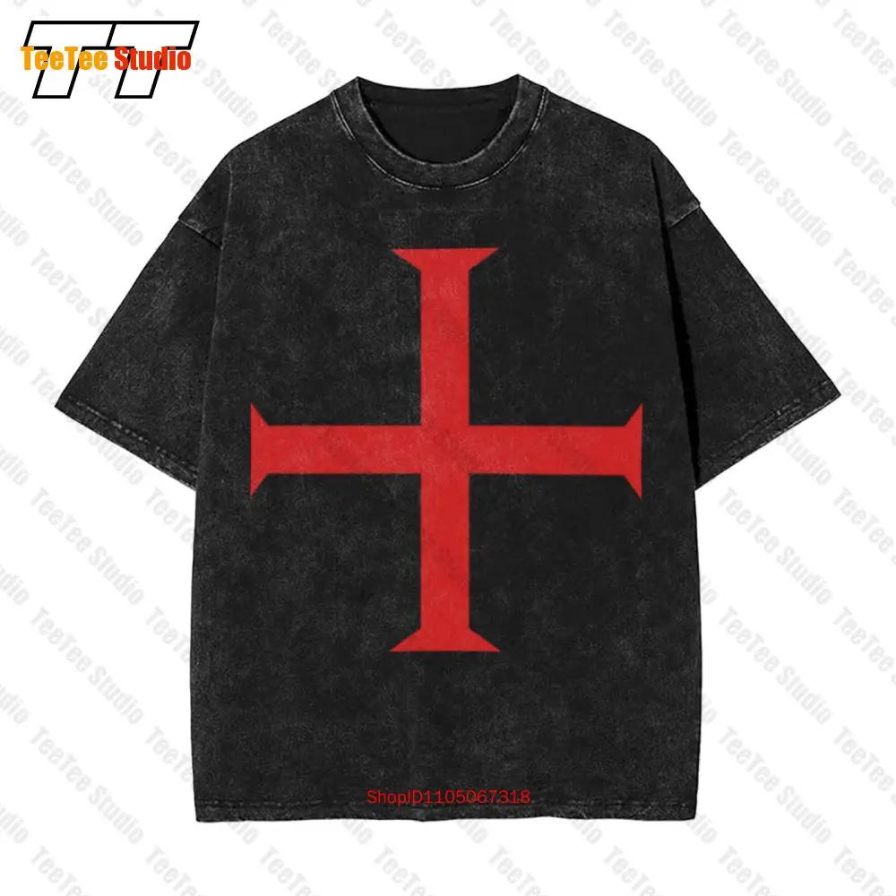 Knights Templar Cross Shield Christian Solomon Vintage Oversized T-Shirt LKGC