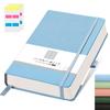 AHGXG A5 Horizontal Ruled A 160 Classic W X College Work Travel Light Blue Notebook, (7mm Rule), Sheets, Notebook, Size 14.6cm 21.3cm H, Diary,