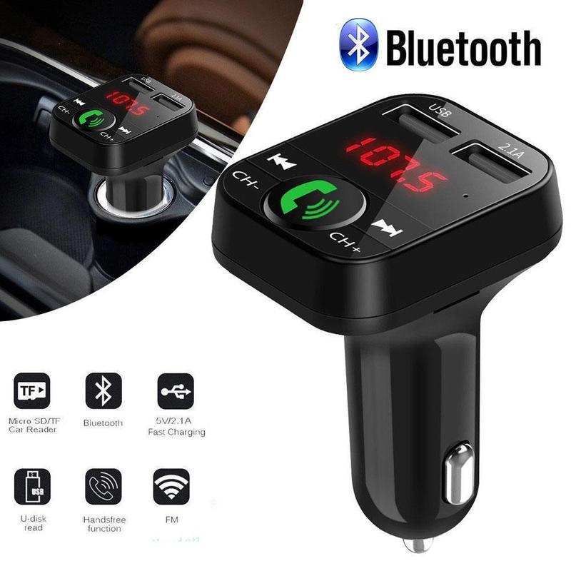Автомобильный Bluetooth 5,0 FM-передатчик беспроводной громкой связи аудио приемник Авто MP3-плеер 2.1A Dual USB быстрое зарядное устройство автомобильные аксессуары
