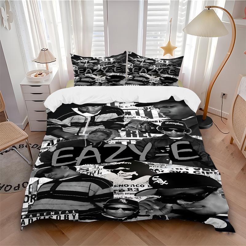 3Pcs Eazye Legacy Collage Bedding Sets For All Sizes New 3D Printed Bed Cover Comforter Duvet Cover Pillowcase Bedroom Decoration