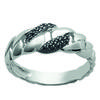 Silver Ring 'Romy' Black White - 7 Mm