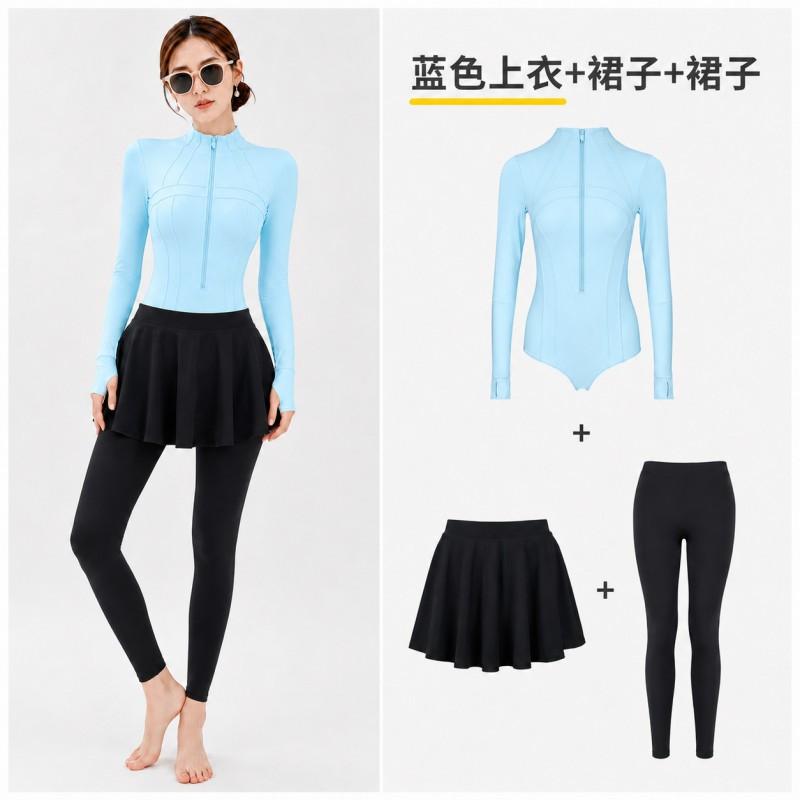 Womens UPF 50 Long Sleeve Rash Guard Swimsuit Full Body Sun Protection Dive Suit Quick Dry