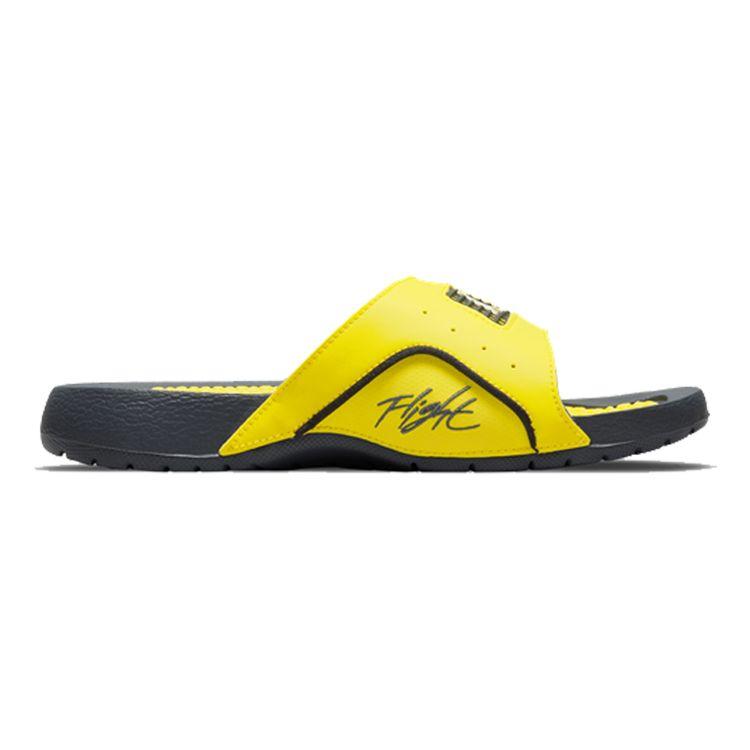 Air Jordan Hydro IV Retro BG Lightning Детские кроссовки Желтый Tour-Yellow Темно-синий-Серый DN4239-701