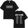 O-Oasis Live 25 Tour T-Shirts Men's Women Casual High Quality Cotton T Shirts British Fans Gift Short Sleeve T-shirt Streetwear
