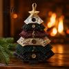 Textile Art Halloween Decor DIY Quilted Fabric Tree Kit Sewing Craft Party Display Ornaments Handmade Christmas Hanging Ornament for Holiday