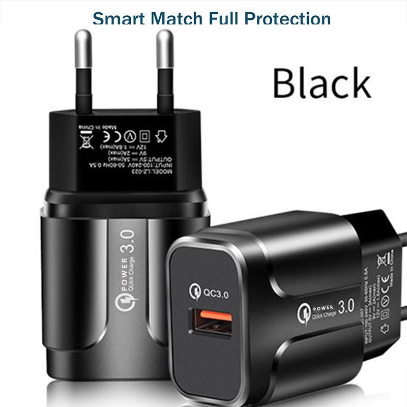 Quick Charge 3.0 USB зарядное устройство универсальный QC 3.0 18 Вт адаптер быстрой зарядки настенное зарядное устройство для мобильного телефона для iPhone Samsung Xiaomi