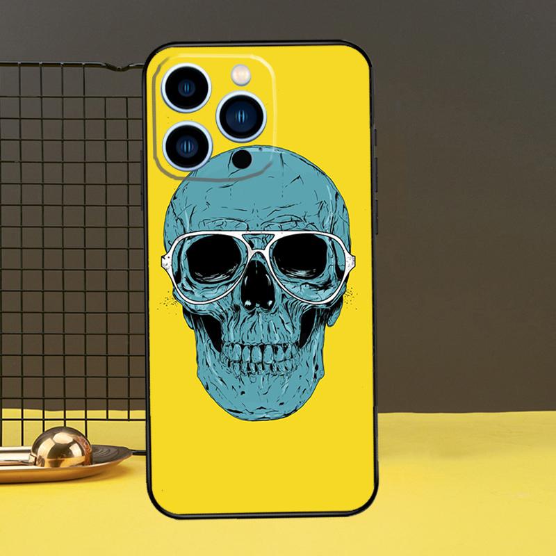 Gothic Skull Case For iPhone 16 15 14 13 12 11 Pro Max X XR XS 7 8 Plus 12 13 Mini Bumper Cover