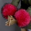Женские плюшевые манжеты из искусственного меха, теплые пушистые мягкие перчатки на запястье, зимние перчатки