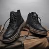 Fashion Men's Genuine Leather Casual Shoes for Men Italian Motorcycle Boots Classic Vintage Designer Outdoor Ankle Boots Walking Shoes