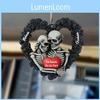 Acrylic Heart 2d Couple Skull Car Pendant For Halloween And Decoration Christmas
