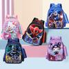Kuromi Cartoon School Backpack With Oxford Fabric For Elementary School Kids