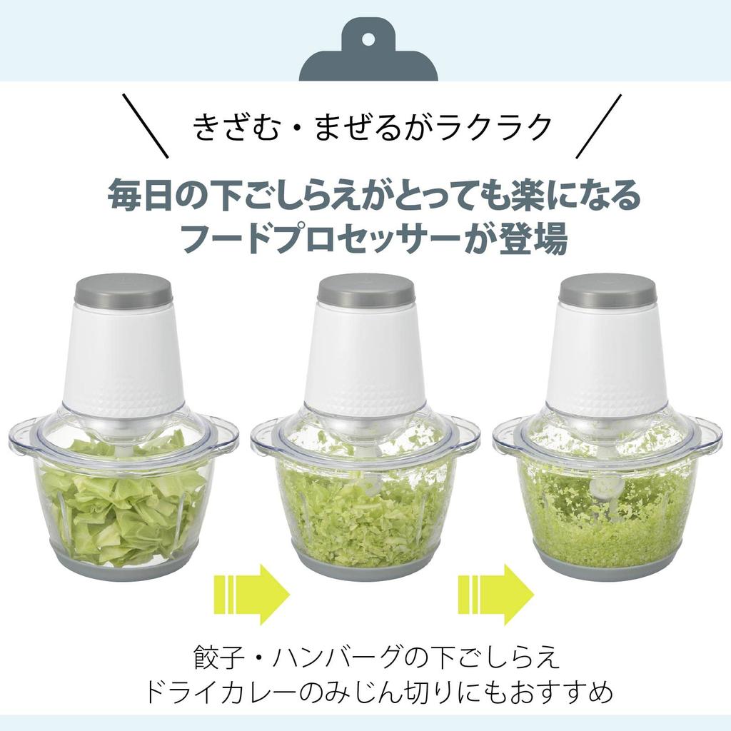 Ohm Denki Food Processor Electric Cutter Food Chopper Mixer Blender Electric Cooking OHM White COK-MS400A-W 08-1277