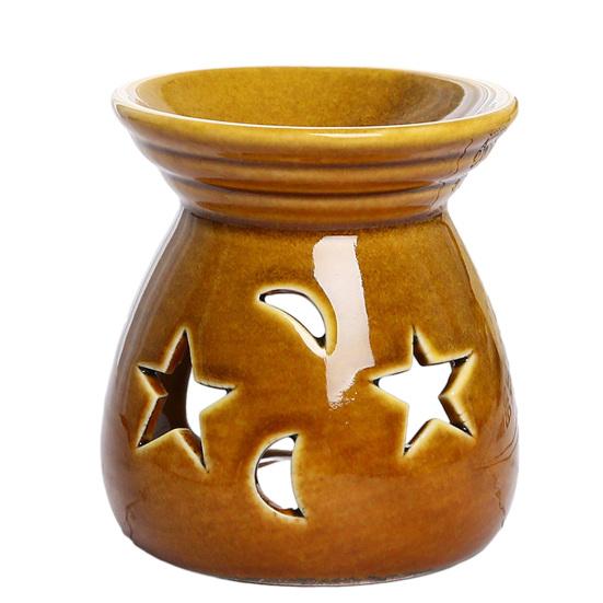 Ceramic Wax Melt Warmer Essential Fragrance Oil Diffuser Small Tea Light Candle Holder Desk Incense Aroma Burner for Home Bedroom Decor