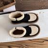 Non-slip Snow Boots Women's Imitation Lamb Wool Suede Short Boots 2025 New Flat-bottomed Velvet Cotton Shoes Winter Warm Women's Shoes