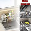 Kitchen Sink Drain Rack Organizer ABS Plastic Self-draining Shelf Soap Sponge Dishcloth Towel Holder Filter Basket