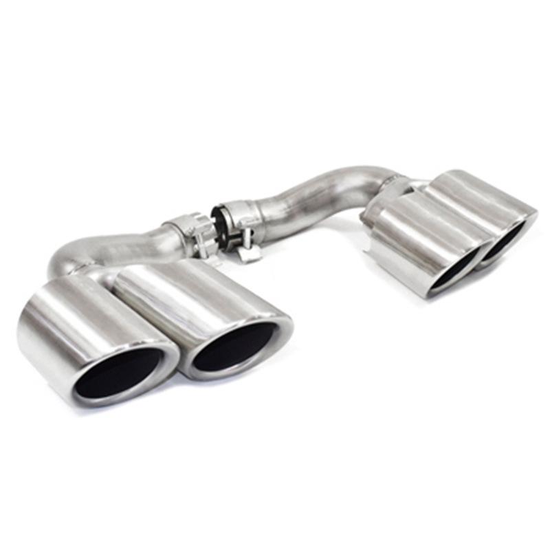 11-23 Porsche Cayenne Улучшенные насадки на глушитель (Quad Exhaust Tips), Трехслойные, Спортивные, Черные