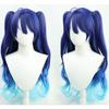 Аниме Амамия Кокоро, парик для косплея, синий градиент, смешанный хвост, длинные синтетические волосы, Хэллоуин, карнавал, вечеринка, ролевая игра