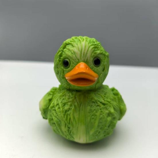 Vegetable Duck Figurine 3D Tomato Mushroom Duck Statue Resin Vegetable-Themed