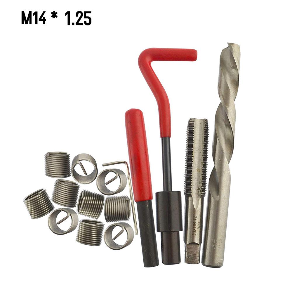 30Pcs Metric Thread Repair Insert Kit M5 M6 M8 M10 M12 M14 Helicoil Car Pro Coil Tool M6 * 1.0