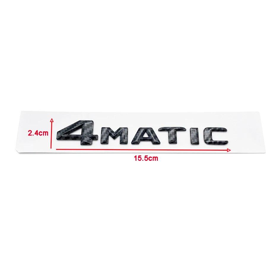 3D Carbon Stripe 4Matic Letters Emblem For Mercedes Benz A B C E G S ML SL CL GLA CLA Class AMG Car Trunk Badge Sticker