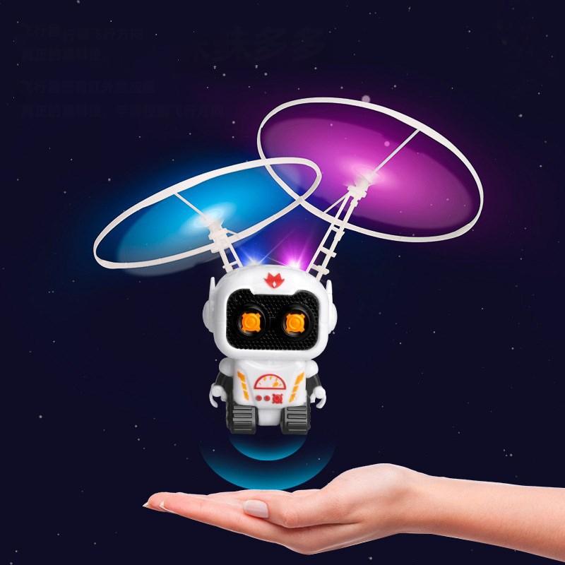 Creative Mini Astronaut Drone Cartoon Spaceman Induction Flying Robot Toys with USB Charging Hand Control Helicopter Kids Gift