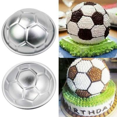Форма для бомбы для ванны, 2 шт., DIY 3D футбольная форма, алюминиевая полукруглая форма для шоколада, инструменты для выпечки