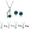 Women's Korean Style Elegant Bridal Necklace Earrings Set