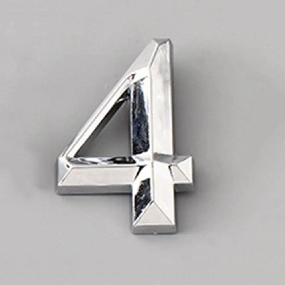 Apartment Hotel Office Door Address Silver 5cm Self Adhesive Door Plate Sign Digits House Number Stickers 3D