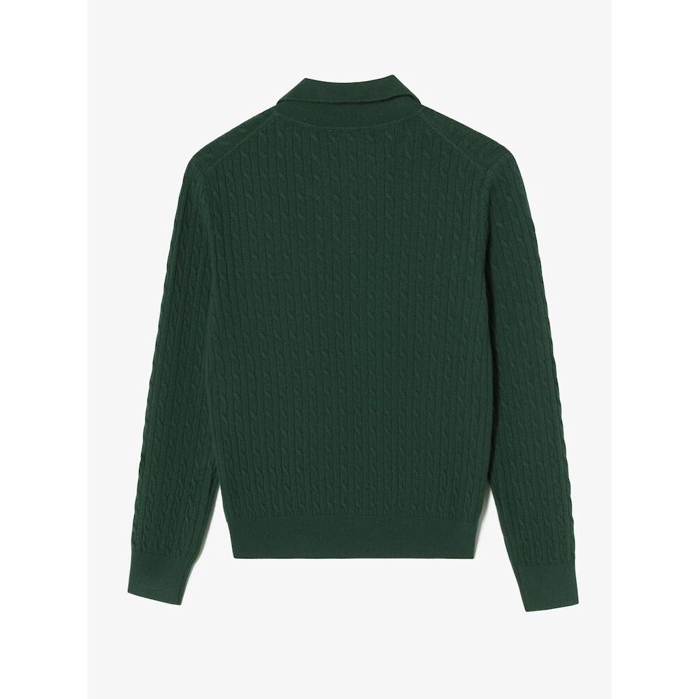 Lacoste Women S Cable Open Collar Sweater Af197e 54n Yzp q2nAf197e 54nYzp