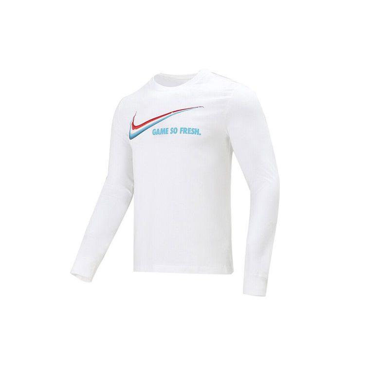 Nike T Shirts Men's White Crew Neck Moderate Straight Fit DN2998-100