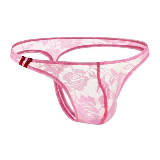 Мужские стринги Yousheng с низкой талией, прозрачные, с вышивкой, кружевным цветочным узором, дышащие, мягкие, эластичные, облегающего кроя, нижнее белье, для медового месяца, ко Дню святого Валентина