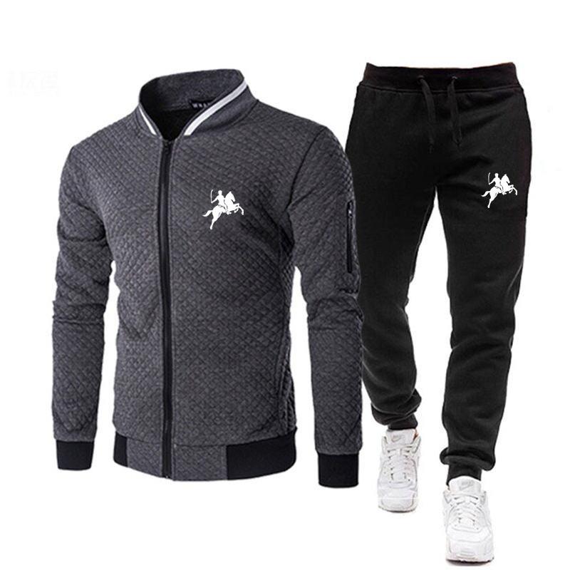 2024 Brand Tracksuit Men Zipper Jacket Golf Fitness Gym Tracksuits Cotton Mens Outfits Sport Suit 2 Piece Set Jogging Tracksuit