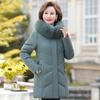 Real Fur Collar Middle-aged Women's Winter Down Coats Plus Size White Duck Down Jackets for Women Parkas Thick Warm Outerwear