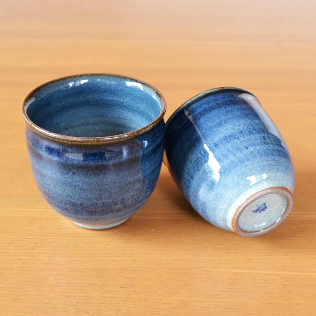 Пара чашек в подарочной упаковке, стильная чашка для супружеской пары цвета индиго, сделанная в Японии