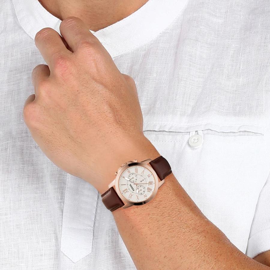 Fossil Мужские часы-хронограф - Кожаный ремешок, Три циферблата, Повседневный деловой стиль FS4991