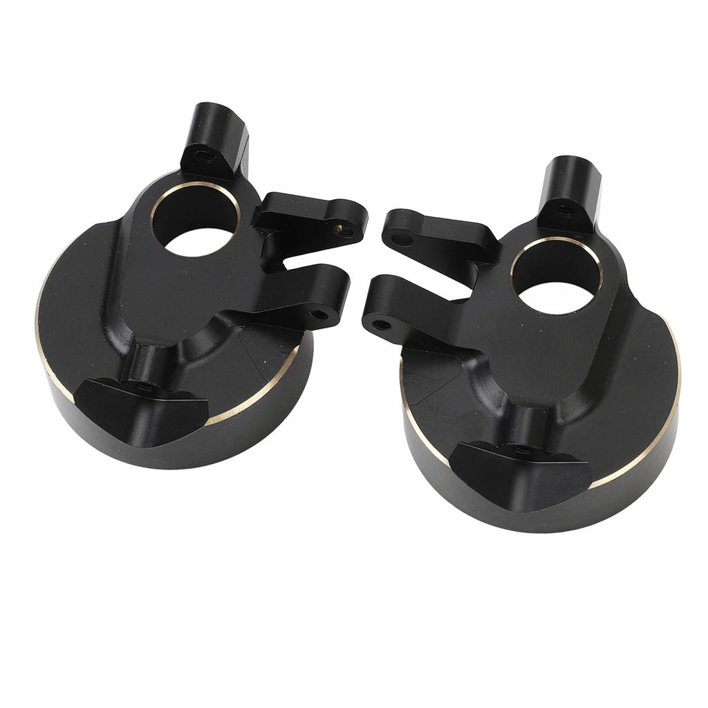 2Pcs RC Steering Knuckles Black Coated Brass Front Steering Knuckles Replacement for Capra SCX10 1/1