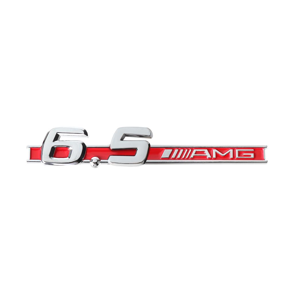 EJG4   1PCS 3D ABS Car Side Fender Emblem Decoration Sticker Auto Modification Accessories for Mercedes Benz 3.2 5.5 6.3 6.5 AMG Badge