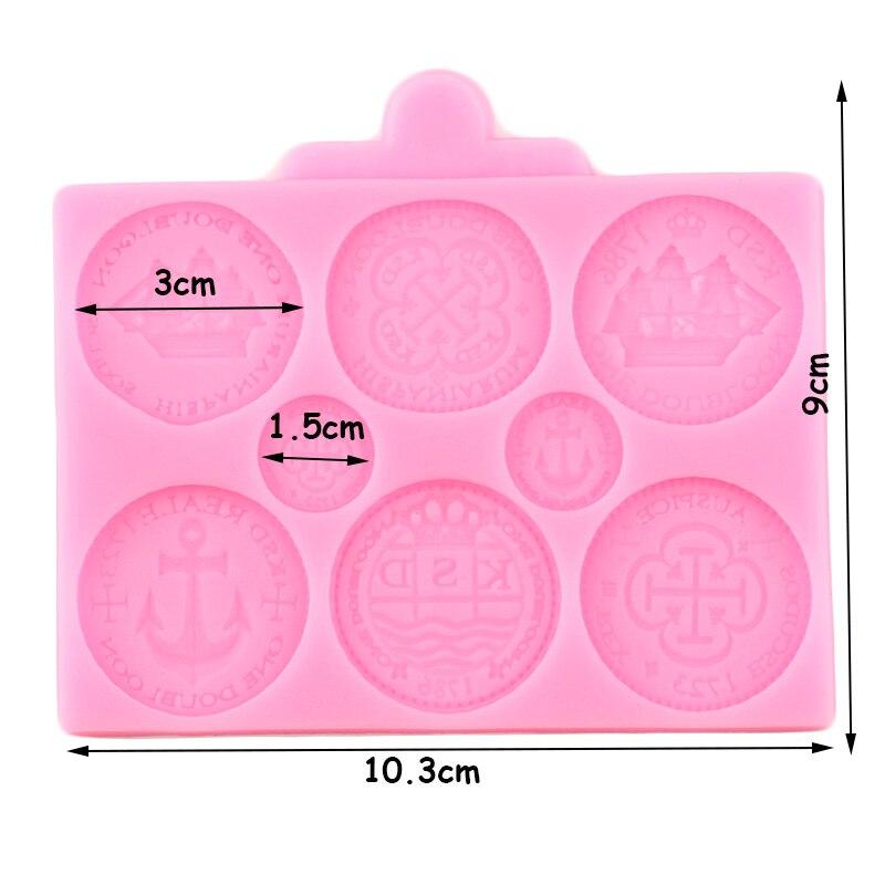 Силиконовые формы с сокровищами и монетами, кекс Топпер, инструменты для украшения торта из помадки, формы для выпечки печенья, конфет, шоколада, мастики