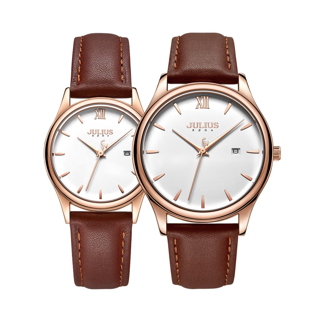 Jyullieoseu Ja-1309Ml Классические Мягкие Круглые Наручные Часы для Пары