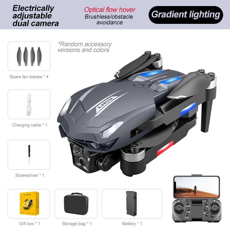 2024 New D11 Drone  HD Dual Professional Wifi FPV Obstacle Avoidance Folding Quadcopter Gradient Flowing Lights Toy RC