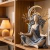 Flowing Hair Meditation Yoga Goddess Figurine Serenity Goddess Figurine  Christmas Party