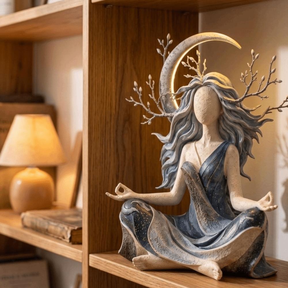 Flowing Hair Meditation Yoga Goddess Figurine Serenity Goddess Figurine Christmas Party