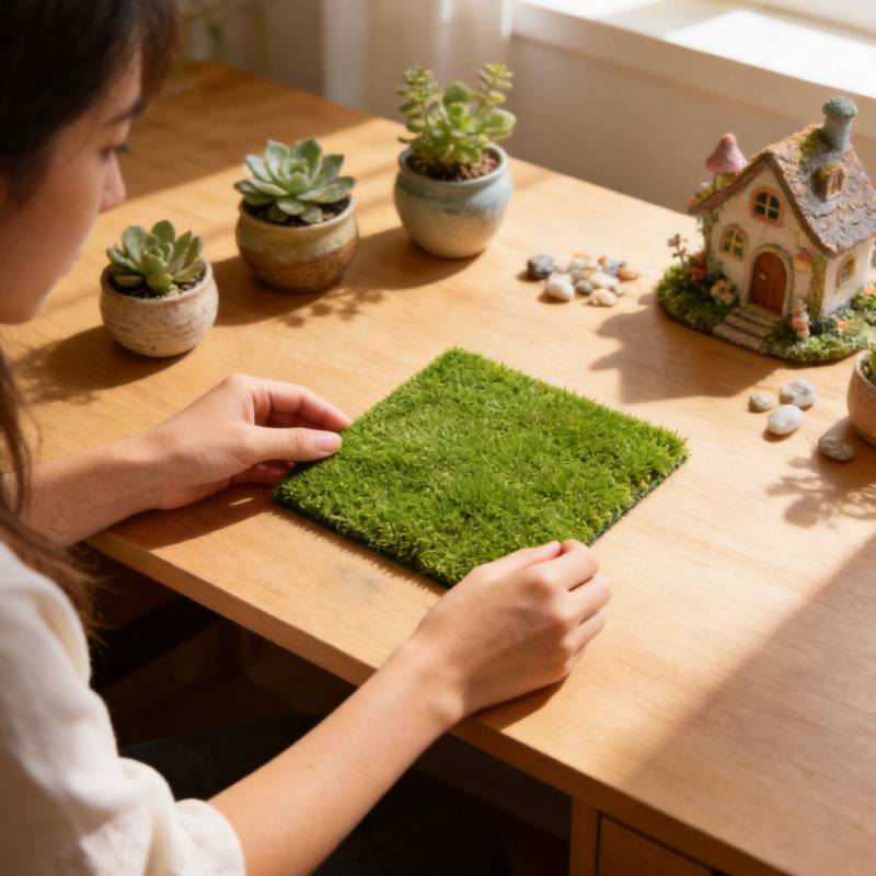 Искусственный мох-трава из ПВХ для DIY миниатюрного ландшафта, креативный декор для дома и офиса